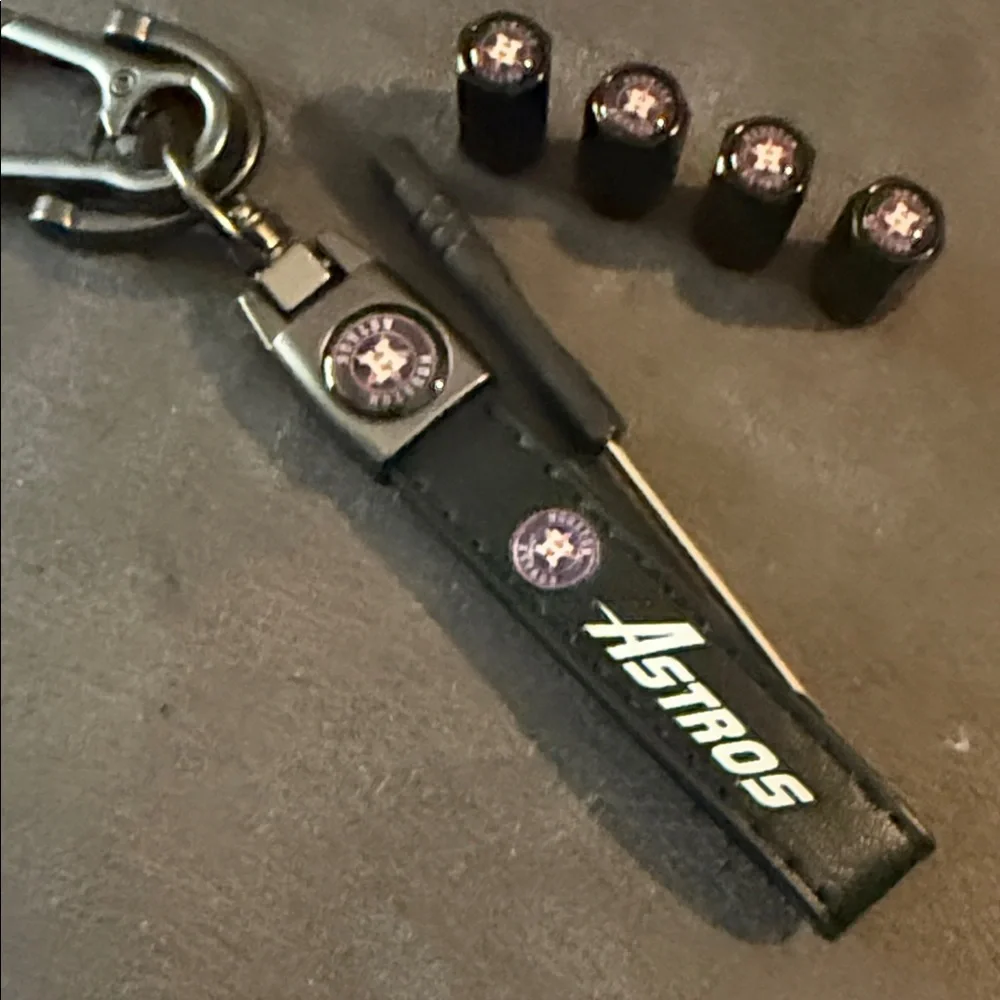 Astros Black Keychain Set